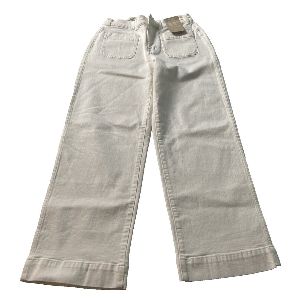 Madewell The Perfect Vintage Wide Leg Jean Size 26P Inseam 27 White DM1726 Women